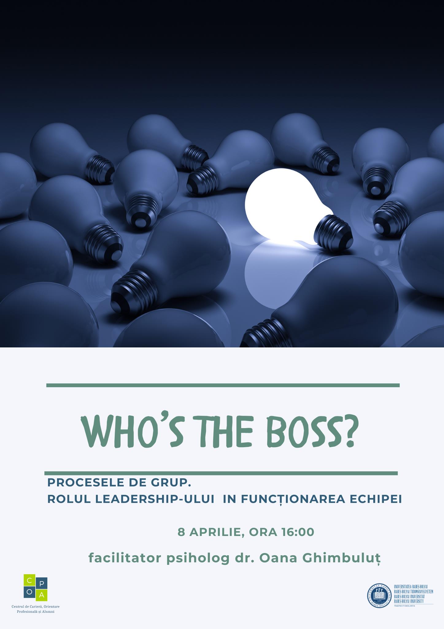 Read more about the article Webinar – Who’s the boss? (8 aprilie)