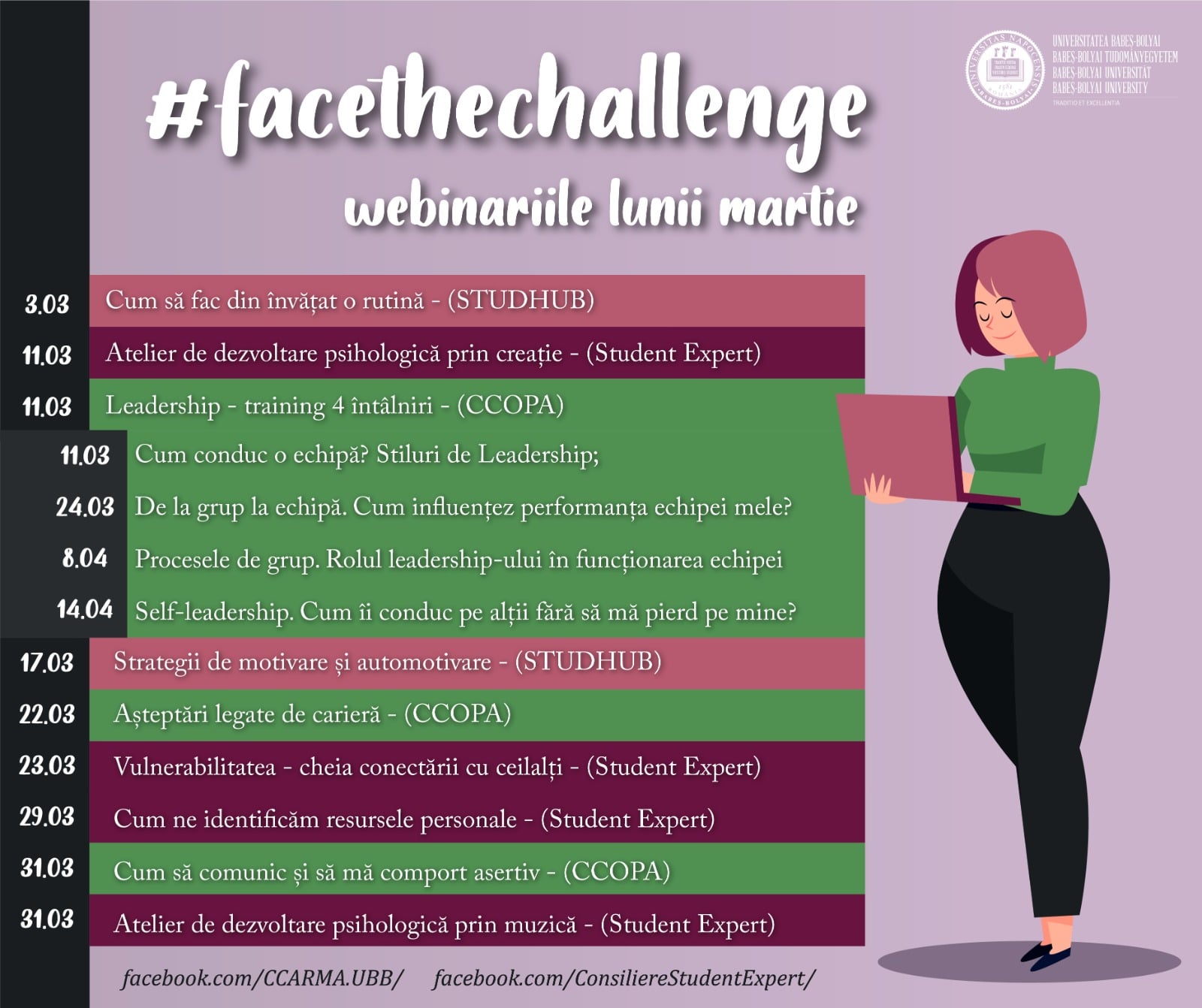 Read more about the article Facethechallenge – Webinariile Luni Martie