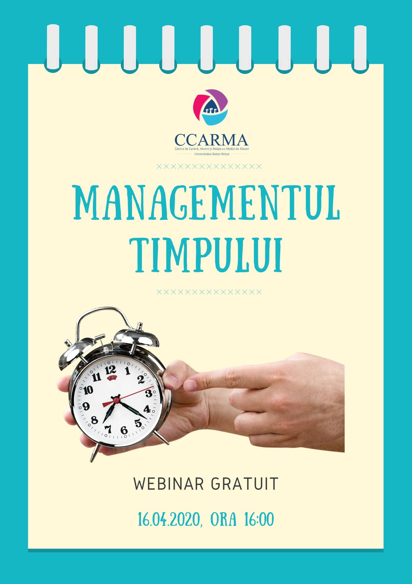 Read more about the article Webinar – Managementul timpului (16 aprilie)