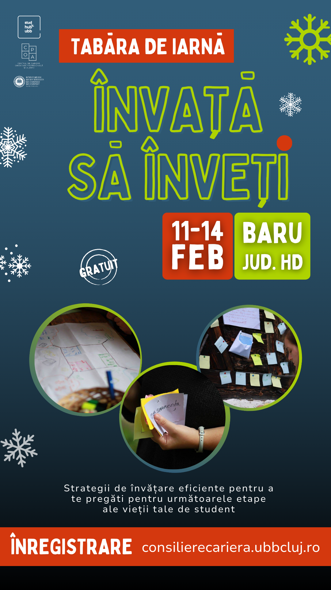 Read more about the article Tabăra de iarnă „Învață să înveți” (11-14 februarie, Baru, HD)